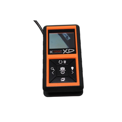 Long Reach Digital Borescope With 46 Inch Flexible Probe, 8.5mm Camera, showing the control panel and 2.5 Inch Color LCD screen