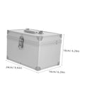 Silver Aluminum Tool Box With Double Layer And Large Inner Compartment Lightweight And Versatile Carrying Case For Field Work And Outdoor Use