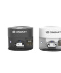 Heavy Duty Automatic Electric Coffee Tamper Station For Commercial Cafe Bars, black and white units with digital controls.
