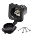 Heavy Duty 15A 125V Nema 5-15R Rv Socket Waterproof Outdoor Electrical Outlet For Campers Boats Trailers And Generators exposed view