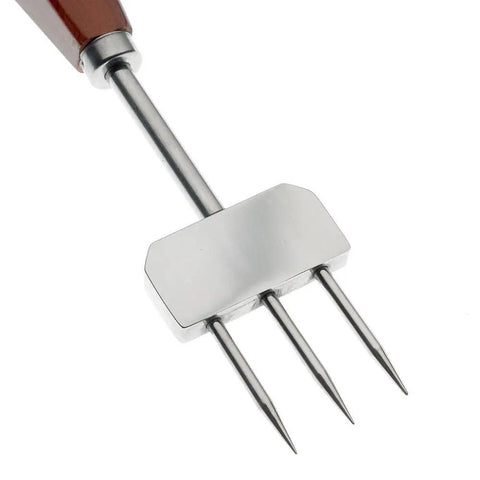 Heavy Duty Ice Pick Chipper With Stainless Steel Head And Natural Wood Handle for breaking up ice, crafting ice balls.