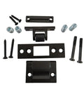 Heavy Duty Zinc Alloy Door Ball Catch Set Tough As Nails, Silent And Adjustable Square Strike, Satin Black Finish, parts layout