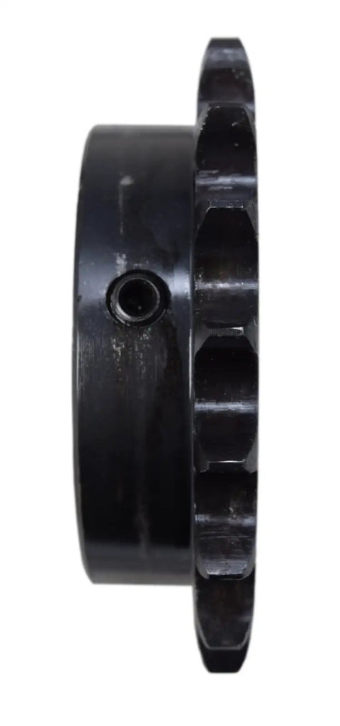 Side view of 50 Pitch Roller Chain Sprocket With 18 Teeth And 1-1/2 Inch Bore, Built Tough From Carbon Steel With Heat Treated Teeth