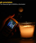 Digital Illuminance Meter Handheld Light Meter With Ambient Temperature Range 0 To 200000 Lux 4 Digit Color LCD Screen