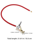 Three Pack Pro Grade Tire Pump Hose Replacement Tubes For Electric Bikes And Motorcycles In Red With Brass Connector