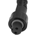 Close-up of Heavy Duty 3.3 Foot Deck Light Extension Cable With Sturdy Two Pin IP67 Waterproof Male Female Connector end.