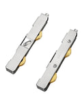 Heavy Duty Stainless Steel Sliding Door Pulley With Dual Copper Rollers For Bathrooms And Cabinet Doors with smooth rolling design.