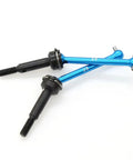 Beefed Up Front And Rear Drive Shaft CVD Upgrade Kit For 1 To 10 Scale XV-01 TC-01 RC Car, 42mm And 39mm Shafts, Reinforced Material For Heavy Torque And Smooth Power Transfer, Includes 54515 54516 blue and black RC drive shafts