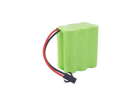 Two Pack AA 7.2V 2800mAh NiMH RC Battery Pack With SM2P Plug And USB Charging Cable, green battery with red-black wires