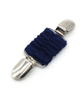 No Sweat Adjustable Spring Loaded Back Cincher Clips For Women quick fix navy fabric and alloy fastener, ideal for skirts and pants.