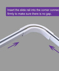 Corner connector installation for Heavy Duty Aluminum Ceiling Track System For Curtains With Hooks And Corner Connectors Set Of 2 9 To 12 Ft Track Set Top Brackets White Ideal For Room Dividers In Commercial Settings Such As Schools Clinics Hospitals Resorts With Smooth Quiet Operation.