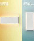 Matte White Up And Down LED Vanity Light For Bathroom Wall Mount 15.75 Inch Modern Fixture Warm 3000K Glow horizontal vertical