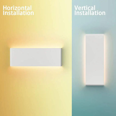 Matte White Up And Down LED Vanity Light For Bathroom Wall Mount 15.75 Inch Modern Fixture Warm 3000K Glow horizontal vertical