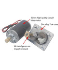 high torque 24V DC gear motor with metal gears and 8mm shaft featuring ball bearings and speed reduction, ideal for robotics and automation