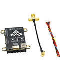 Hardcore 5.8G FPV VTX Transmitter 2W 64CH With TBS OSD PAL NTSC Support components, antenna, and wiring harness displayed