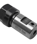 Heavy Duty ER Collet Chuck Motor Shaft Extension Rod With Balanced Steel Construction For Stable Deep Hole CNC Milling And Precise Tool Holder Fitment On Versatile Workpieces Using E Series Collets, close-up of ER11A tool holder.