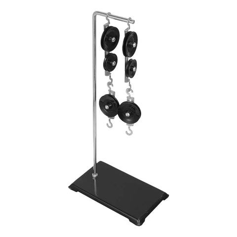 Pulley Block And Tackle Set With Stand For Physics Class And Science Fair Projects 13.4 Inch Classroom Mechanical Advantage Kit