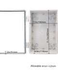 Open view of Outdoor ABS Junction Box IP65 Dustproof Waterproof Electrical Enclosure With Hinged Clear Cover and dimensions.