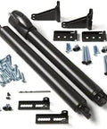 Storm Door Top And Bottom Closer Kit in Bronze Finish with Push Button Closer, No Hold Open Washer Needed, Includes Brackets, Drill Bit, Screws