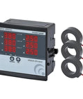 Three Phase Digital Multimeter With Three Current Transformers, Reads L-L And L-N Voltage, Amps, Frequency, Phase Sequence, 250A Range