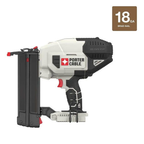 20V Max Lithium 18GA Brad Nailer Kit cordless battery powered finish nailer with no compressor needed, side view