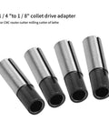 Top Shelf 6 Pieces 1/4 To 1/8 Inch Collet Adapter Set For Routers And Cnc Engraving Tools, spring steel drive adapters.