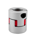 Aluminum Alloy Plum Flexible Shaft Coupling For CNC Servo Motors, Zero Backlash Spider Coupler, 8Mm To 16Mm Bore, Close-up View