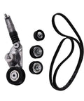 Premium Drive Belt Tensioner Kit W Idler Pulley Fits Land Rover Freelander Evoque Discovery Sport LR034128 LR028879 Smooth Ride Performance Upgrade, belt and pulleys