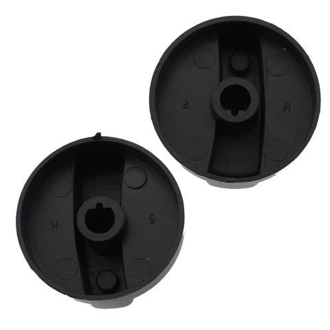 Back view of Universal 1.7 Inch Black Patio Heater Control Knob Replacement Part For Outdoor Propane And Natural Gas Heaters Fireplaces And Gas Grills