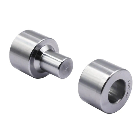 Three Piece Dimple Die Set For Metal Fabrication Tools With One Half Inch, Three Quarter Inch And One Inch Dies, CNC Machined 8620 Steel