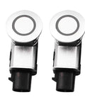 PDC Parking Ultrasonic Sensor Replacement Kit for Lexus GS300 GS350 GS430 GS450H IS250 IS350 2006 2007 Direct Fit Includes 2 Sensors Plug And Play Interchange 89341 50011 8934150011, two silver and black parking sensors