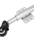 Spring Loaded Gate Wheel Caster with 110 lb Load Capacity and Universal Mounting Plate, PU Wheel, Auto Adjusts on Uneven Ground