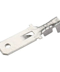 Heavy Duty Quarter-Inch Male Spade Terminals Tin-Plated Copper Quick Splice Crimp Connectors For 18-16 AWG Wire close-up
