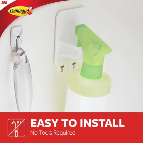 Spray Bottle Hangers Set With Two Mounts And Four Strips Holds Up To 32 Fl Oz Damage Free Wall Mount For Cabinet Kitchen Or Under Sink