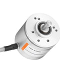 Industrial Rotary Encoder For Motion Control And Path Planning With Accurate Position Feedback High Speed Output And Wide Compatibility For Robotics Servo Motors Packaging Lines And Automation Systems silver metal encoder with shaft and cable