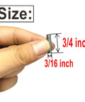 Rock Solid Heavy Duty 3/16x3/4 Inch Dowel Pins and Shelf Pegs, Hella Tough, shown with size measurements.