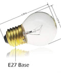 40 Watt High Temp Appliance Oven Light Bulb 120V Clear Glass 415 Lumens E26 E27 Brass Base G45 4 Pack for Microwaves