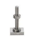 304 Stainless Steel Roof Rack T Slot Bolts With Nuts, Washers And Square Sliding Blocks, M8x30, Heavy Duty T Track Adapter Bolts