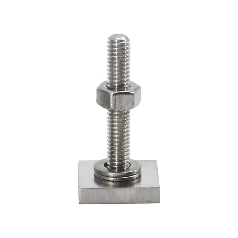 304 Stainless Steel Roof Rack T Slot Bolts With Nuts, Washers And Square Sliding Blocks, M8x30, Heavy Duty T Track Adapter Bolts