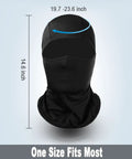 Balaclava Ski Mask Ice Silk Breathable Dope Face Cover For Men And Women, UV Protection, one size black mask dimensions