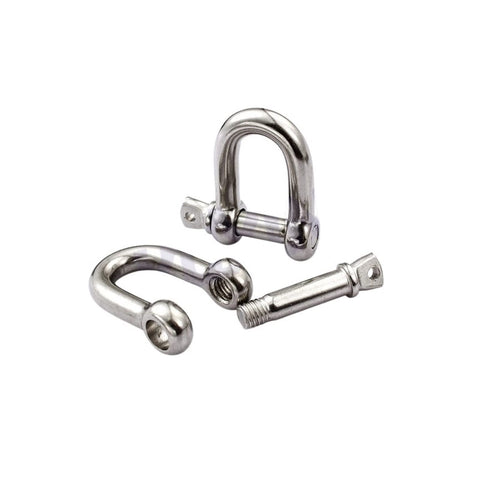 Stainless Steel Dee Shackle Set M4 To M14 304 Antirust U Type Bow Shackle Built Tough Heavy Duty Load Bearing With Burr Free Finish