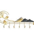 Heavy Duty Wall Mounted Coat Rack Featuring Slick Rust Proof Hooks Behind Doors Prime Entryway Must Have No Hassle Setup Strong Load Capacity with gold leaf design.