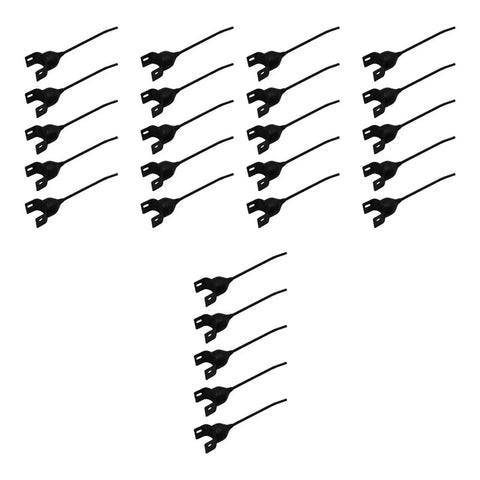 25 Pack PM3000-700 Beefed-Up Heavy Duty Hay Rake Teeth Rubber Mounted Replacement Tines arranged on white background