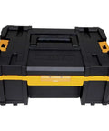 Front view of Sturdy TSTAK III Tool Organizer With Single Deep Drawer Heavy Duty Latches Removable Cups For Small Parts Stackable Modular Case