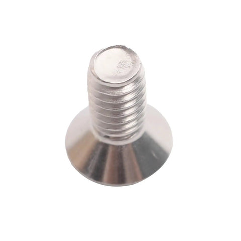Heavy Duty 304 Stainless Steel Flat Head Machine Screws 100 Pack With Phillips Drive And Full Thread Coverage Half Inch Length close-up view of conical head