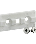 White Single Keyed UniBearing Linear Bearing Pad For 25 Series Aluminum Guides Pack Of 2 With Self Lubricating UHMW Plastic And Mounting Hardware Durable, Smooth Sliding Replacement For DIY CNC And Precision Projects. 6.35mm tall UHMW pad with screws