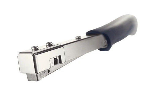 R19 Fine Wire Hammer Tacker Chrome All Steel Construction With Ergonomic Non Slip Handle And Quick Loading No Loose Parts