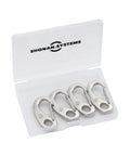 1.93 Inch Flag Clips For Rope And Marine Grade Stainless Steel Carabiners 90 Lbs Capacity 4 Pack in clear case
