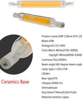 20W R7S LED Bulbs 118mm 3000 Lumens Dimmable Cool Daylight 6000K J Type CRI Over 90 Flood Light Bulbs 360 Degree Beam Angle