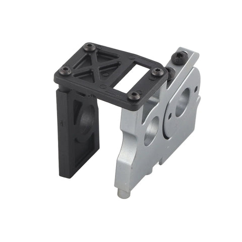 RC car motor mount base and bracket for 1/8-scale brushless motor, front view